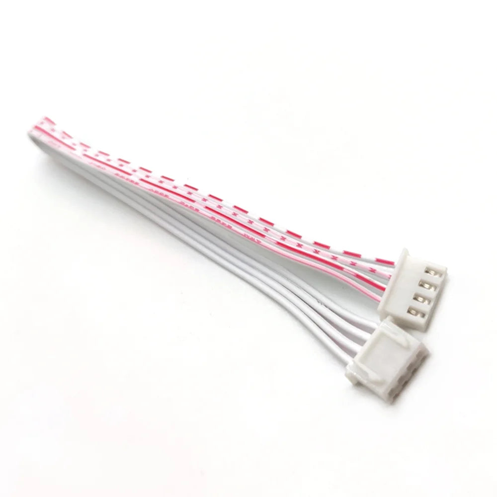 JST XH 2.54mm Pitch Female to Female Flat Ribbon Cable - 2/3/4/5/6/7/8/10/12 Pin, 26AWG Red/White Wire (10/15/20CM Length)