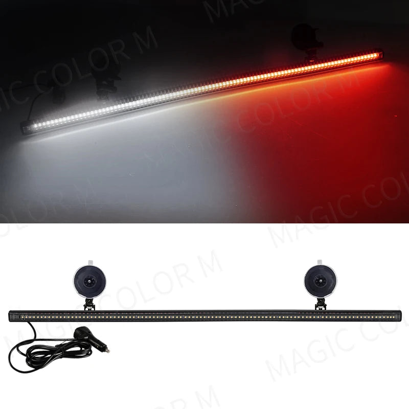 96 LED Strobe Lights For Emergency Flash Warning Lamp Windshield Bar 3030 Beads Red Blue Amber White Green Car Light Assembly