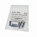 50PCS Alloy resistance kit 2512 SMD Resistor Samples kit 10 kindsX5pcs=50pcs R001 R002 R005 R008 R010 R015 R020 R025 R050 R100
