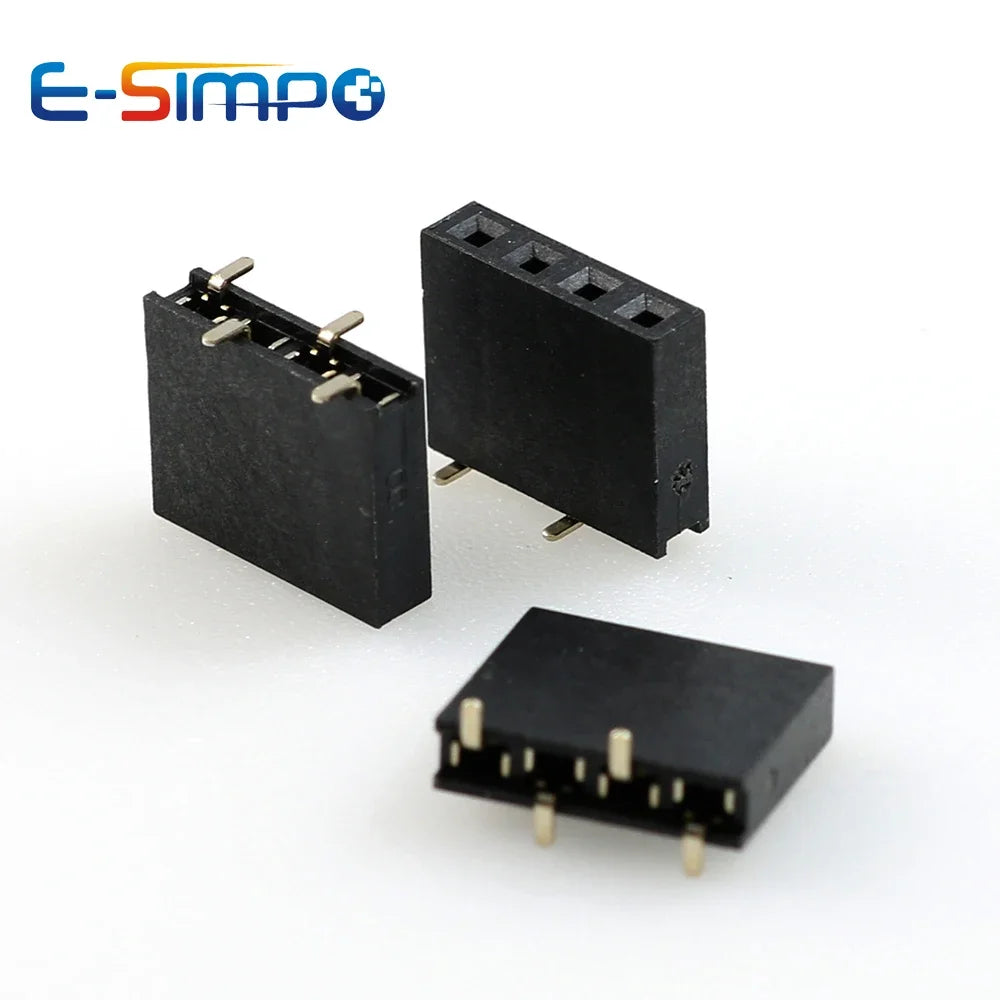 50pcs 2.54mm SMT Female Pin Header Socket Type 1/2 Single Row 2/3/4/5P 6P 7/8P 10P 20P~40p PH8.5 PH5 Short Profile PCB Connector