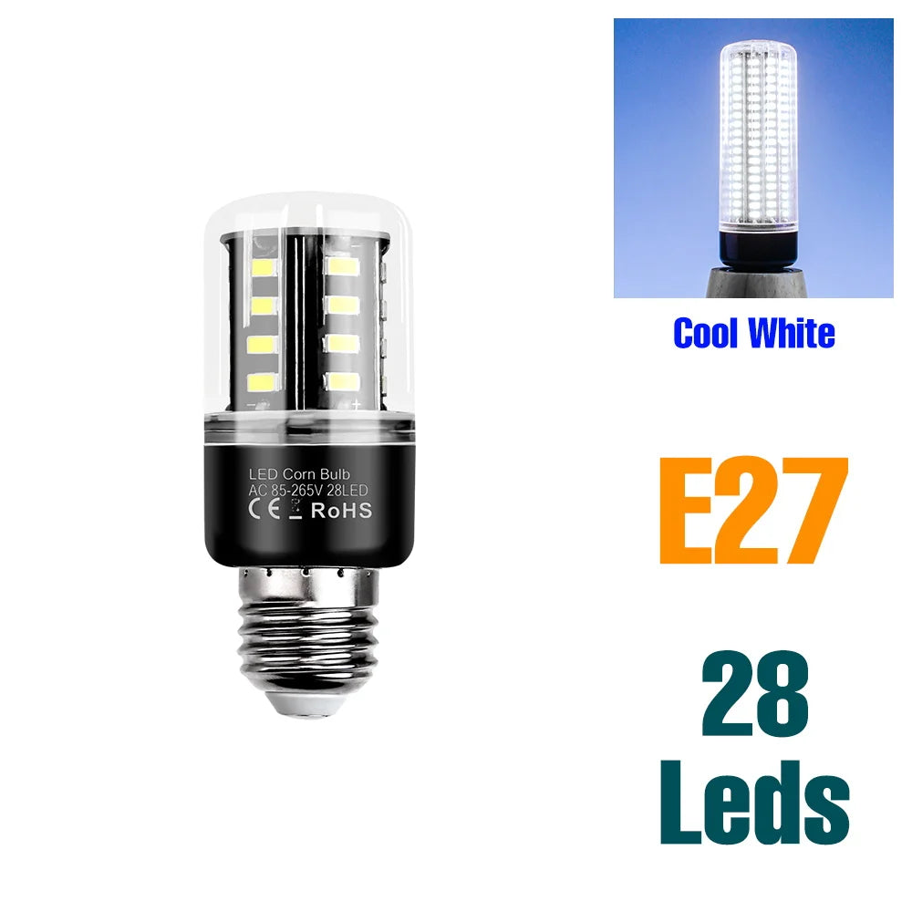 30W LED Indoor Corn Bulb E27/E26 Ceiling Lamp Bulbs E14 Spotlight B22 Living Room Bedroom Kitchen Washroom 220V Home Lighting