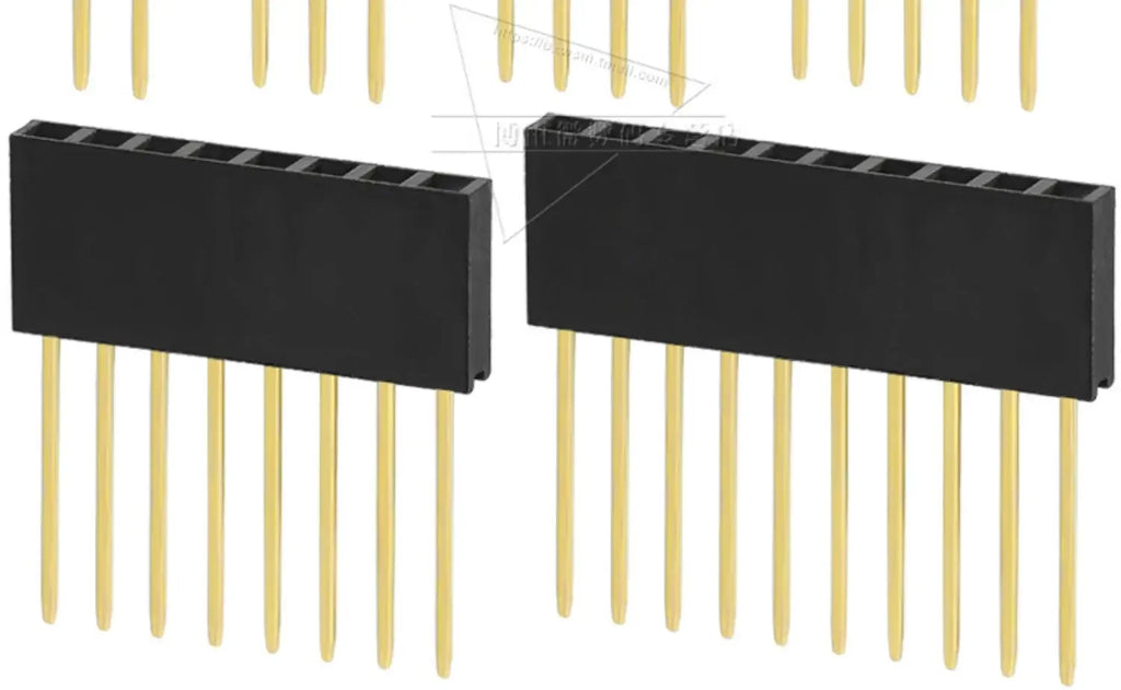 2.54mm Spacing Single Row Double Row Lengthened Female Header Pin Header Long Pin Socket 11mm Pin Length 2*2 3P 4P 5P 6P 8P