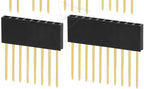 2.54mm Spacing Single Row Double Row Lengthened Female Header Pin Header Long Pin Socket 11mm Pin Length 2*2 3P 4P 5P 6P 8P