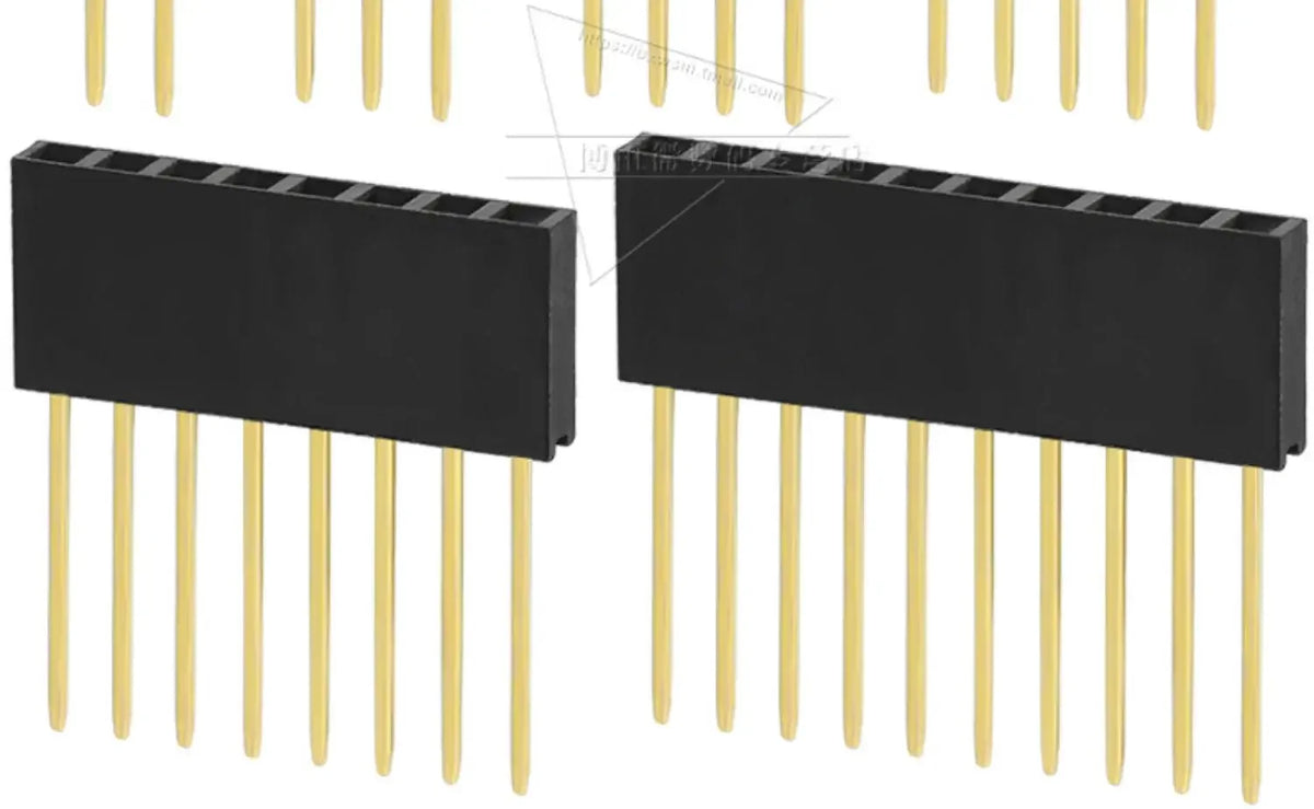 2.54mm Spacing Single Row Double Row Lengthened Female Header Pin Header Long Pin Socket 11mm Pin Length 2*2 3P 4P 5P 6P 8P