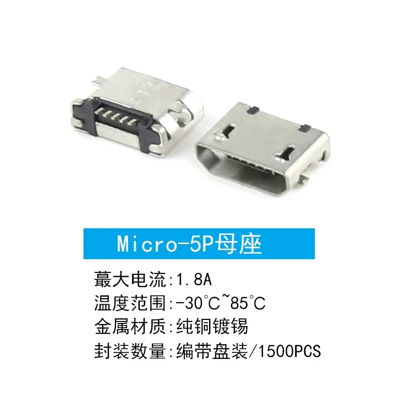 USB Series Socket USB Female Micro Connector Male MINI Plug Type-C Socket D Square Port B Data Type A