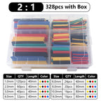 102-750pcs 2:1 Thermoresistant Tube Heat Shrink Wrapping Kit Assorted Wire Cable Insulation Sleeving 3:1 Heat Shrink Tube Set