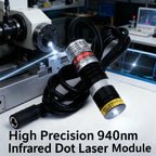 Focusable D18X65mm 940nm Direct IR Dot Laser 30mW 50mW 100mW 200mW 300mW Adjustable Laser Module Positioning for Wood Cutting