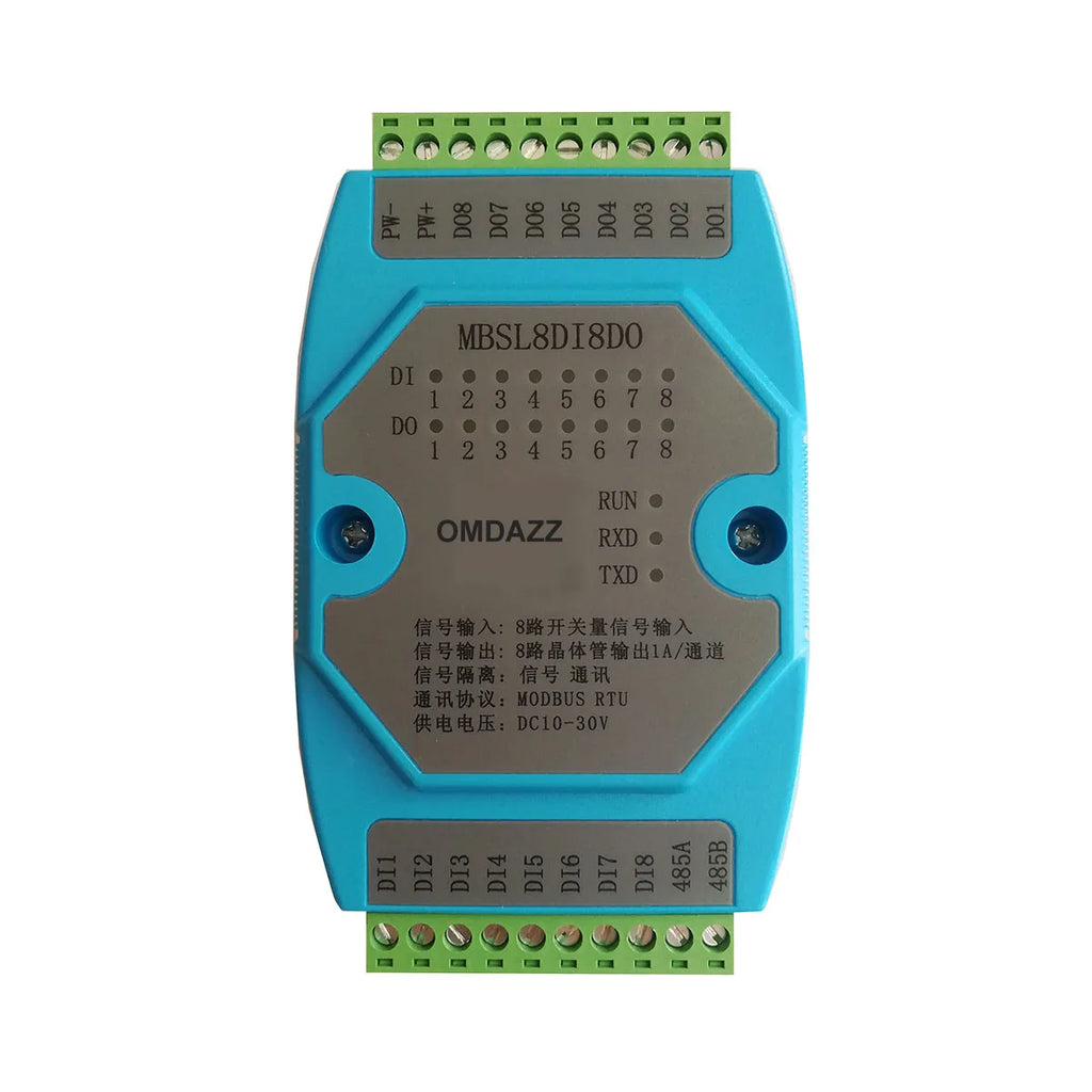 16 Digital Isolated Input 16 Digital Transistor Isolated Output Module RS485 Interface Modbus RTU Communication
