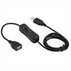 28cm USB Cable with Switch ON/OFF Cable Extension Toggle for USB LED String USB Gadget USB Power Supply Device Tools