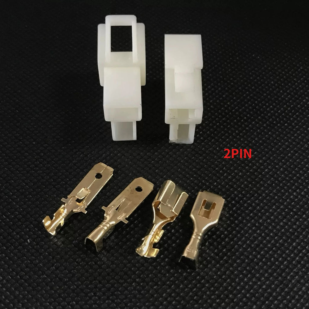 6.3MM 1/2/3/4/6/8/9/12/14/21 PIN Automotive Electrical Connector Cable Terminal Plug Kits Motorcycle For Ebike Car Terminal
