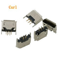 20pcs Vertical MICRO mini USB 5pin female seat 180 degrees jack 5P Direct plug-in USB connector charging port sock power plug
