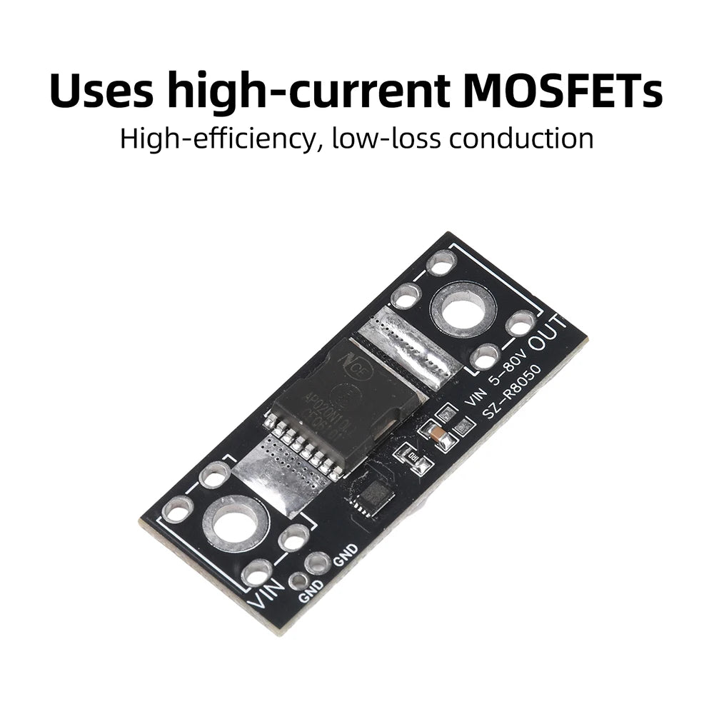 80V 50A High Current Ideal Diode Module for Solar Charging Circuit Reverse Current Protection