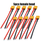 1-10Pcs XT60 Plug Male Female Connector with 14AWG Silicon Wire for RC Lipo Battery Cable Drone XT60 Pigtail