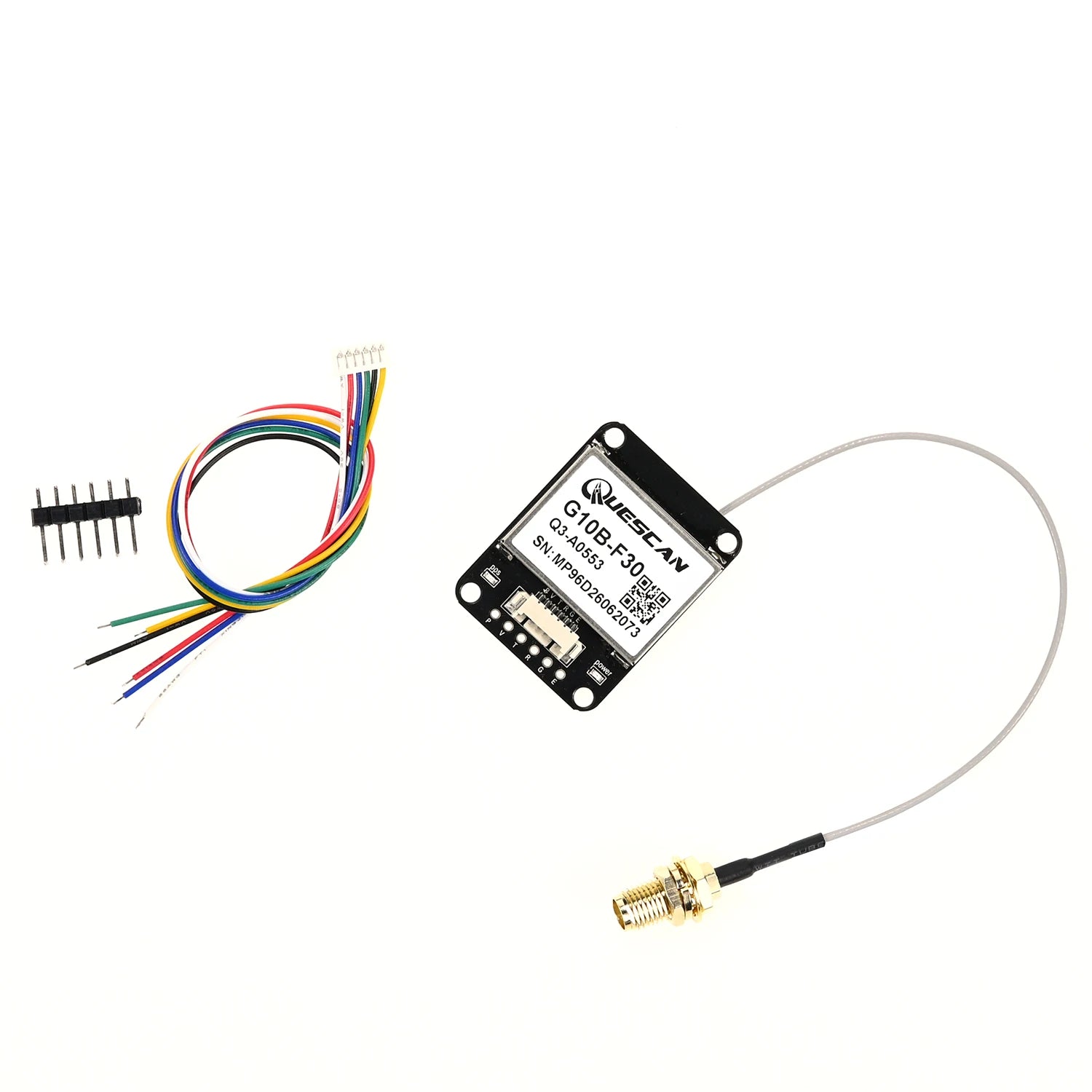 QUESCAN G10B-F30 M10 GPS GNSS Module with Active Antenna GPS GLONASS Galileo Beidou Receiver,UBX-M10050-KB,Accuracy 1.0 m,1-25Hz