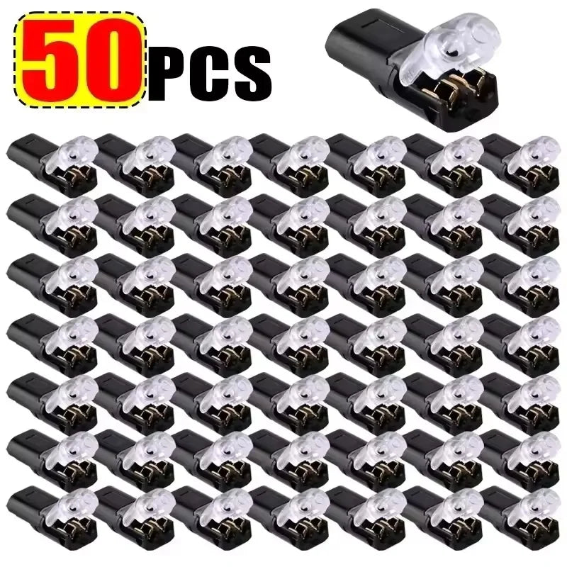 2-300pcs Waterproof 2 Pin Electrical Connector Plug, Automotive Car Truck Motorcycle Wire Cable Terminal Strip Connector Kit