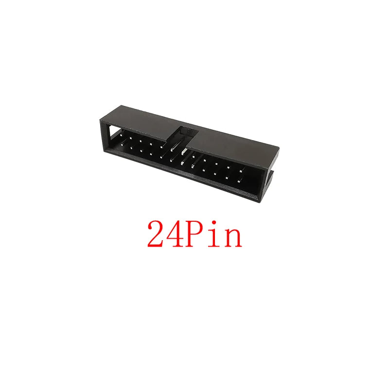 10Pcs DC3 2.54mm Pitch Double Row Male Socket Straight IDC Box Headers PCB Connector 6/8/10/12/14/16/18/20/24/26/30/34/40/50 Pin