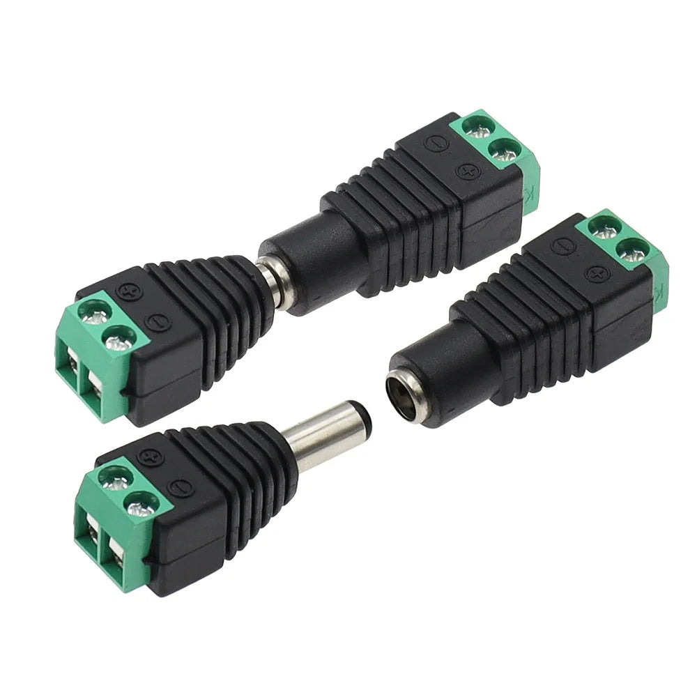5/10/20 Pairs 12V DC Power Connector 5.5mm X 2.1mm, (10 X Male + 10 X Female) Power Jack Plug Barrel Adapter, DC Power Connector