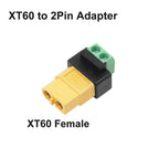 XT30/XT60 Solderless Connector Male/Female To 2Pin Screw Terminal Adapter Quick Portable XT60 Bullet Connector Power Plugs