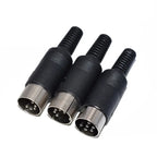 1Pcs Black DIN Circular Connector, Male/Female Chassis & Cable Mount Plug/Socket (3/4/5/6/7/8 Pin)