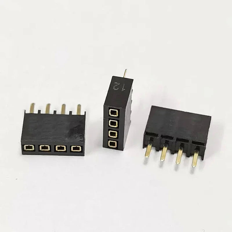 20pcs 2.54mm Pitch Single Row 1X3/4/5/6/12/20P 40Pin PH6.8mm Square Terminal Socket Gold Rohs Female Pin Header Connector