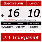 10 Meter/Lot Heat Shrink Tube 2:1 Clear Transparent Tubing Shrinkable Wrap 1mm - 60mm Cable Sleeve Wire
