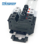 10Pcs UK5-HESI Screw Din Rail Terminal Block Fuse Holder 5*25mm 24V/220V LED With Disconnect Lever Wire Electrical Connector