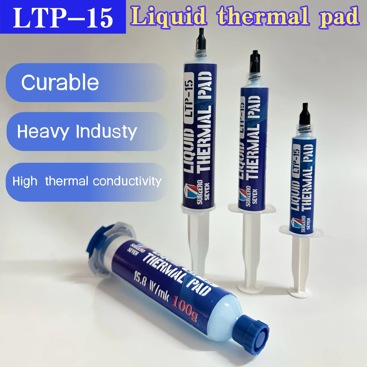 LTP-15 Liquid Thermal Pad 10g 20g 30g 50g 100g Blue 15.8W/mk Thermal Compound for CPU GPU Laptop PS5 Smartphone OEM Thermal Gel