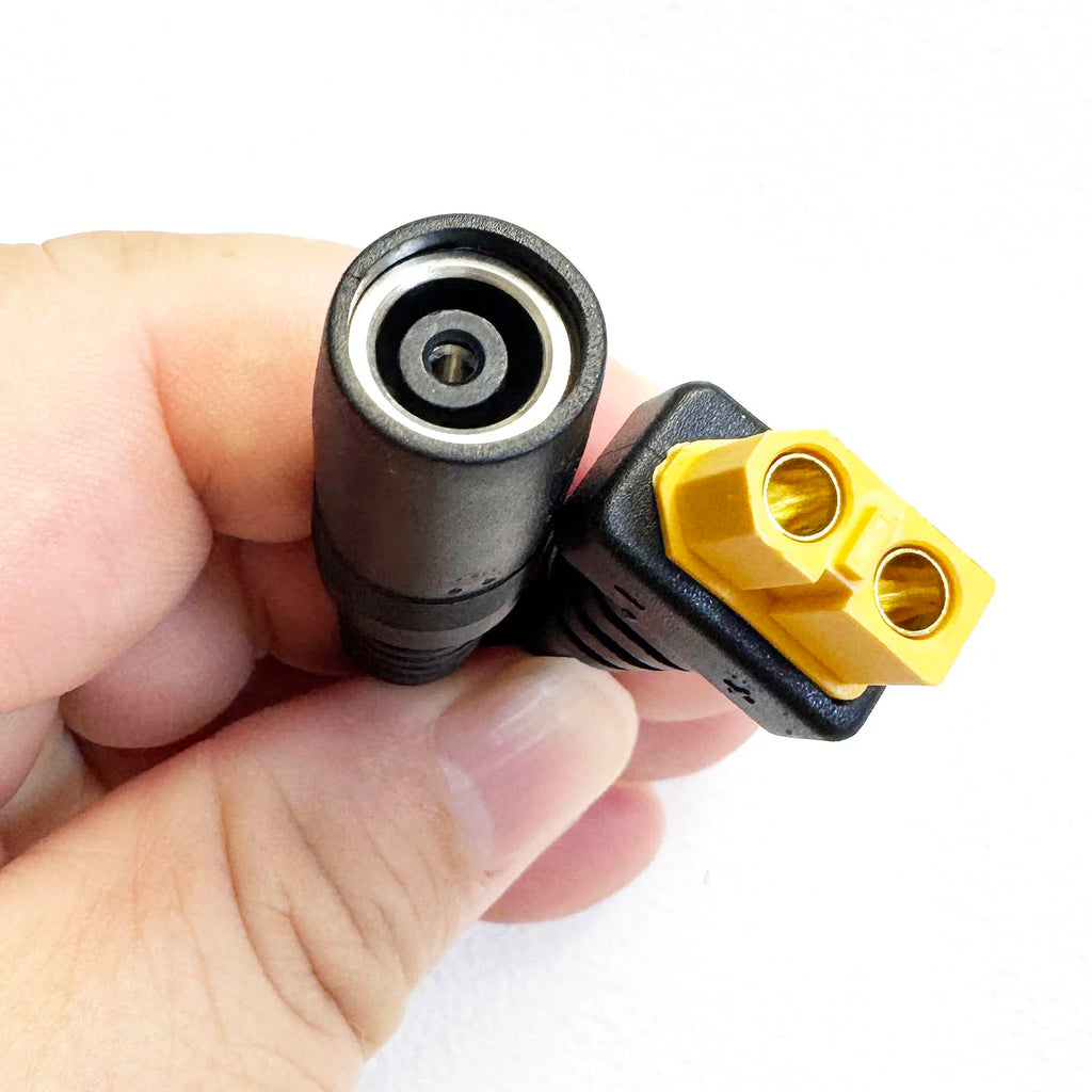1pc XT60 Female to DC 8020 8.0mm x 2.0mm Female Adapter Cable Connectos Solar Generator Portable Power Station 14AWG
