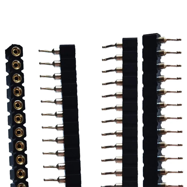10/100pcs 2.54mm 2P/3P/4P/5P/8P Right Angle SMT Round Single Row 0.1" Pitch 1x40Pin Horizontal SMD Hole Socket Male Pin Header