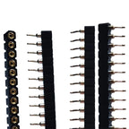 10/100pcs 2.54mm 2P/3P/4P/5P/8P Right Angle SMT Round Single Row 0.1" Pitch 1x40Pin Horizontal SMD Hole Socket Male Pin Header