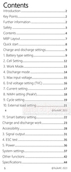 ToolkitRC M8P Intelligent Charger 1-8S 600W 20A Remote Control Car Aviation Model Aircraft Lithium Battery FPV Fast Charging
