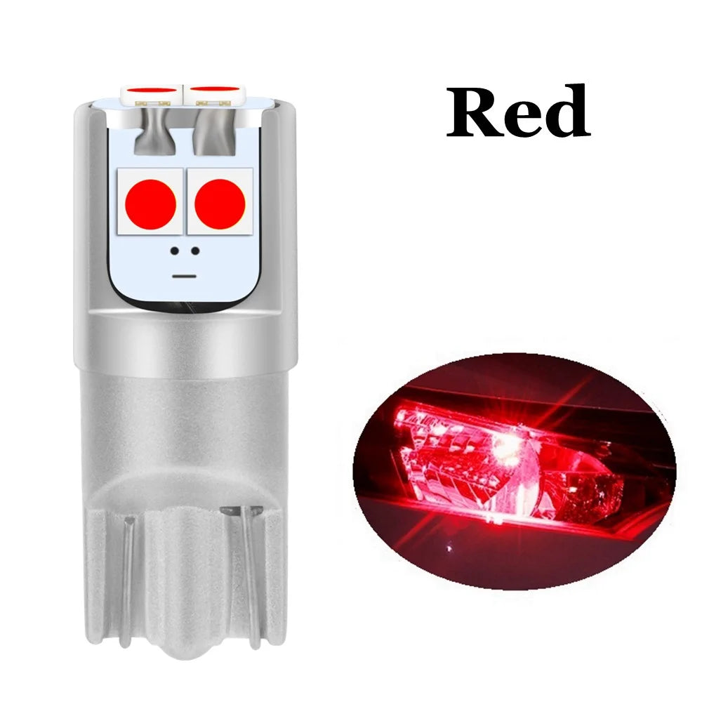 2PCS T10 W5W Super Bright High Quality LED Parking Lights Car Dome Reading Lamps WY5W Auto Turn Side Bulbs Warm White Red Yellow