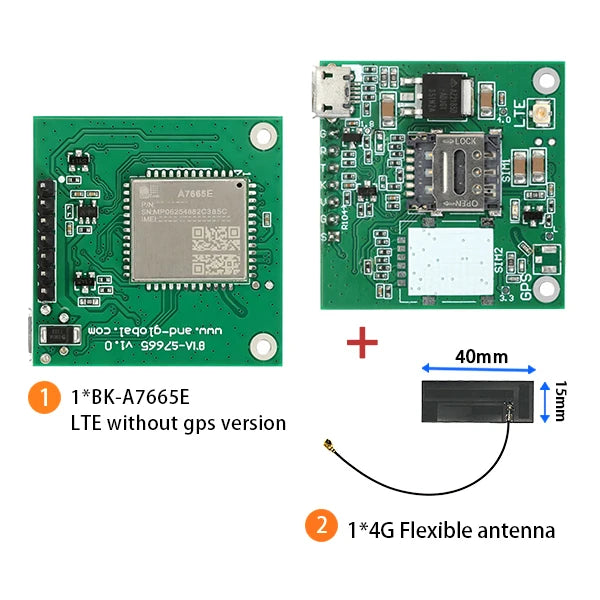 SIMCOM A7665E LTE CAT1 Breakout Board 4G GSM Cellular Module with SIM Slot Development Board for Vehicle GPS Tracker