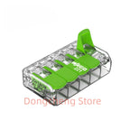 10pcs/lot WAGO 221-422/221-423/221-425 green and environmentally friendly wire quick connector terminal block