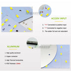 2PC LED Downlight PCB Plate 9W 12W 18W 24W Round Shape Lighting Source Panel 300mA SMD5730 For High Power Sport Lamp Replace DIY