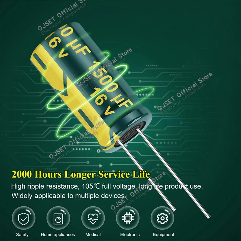 100V 1 10 47 100 220 330 470 680 1000 UF 2200uF High-Frequency Low-Impedance Audio Amplifier Power Supply Electrolytic Capacitor