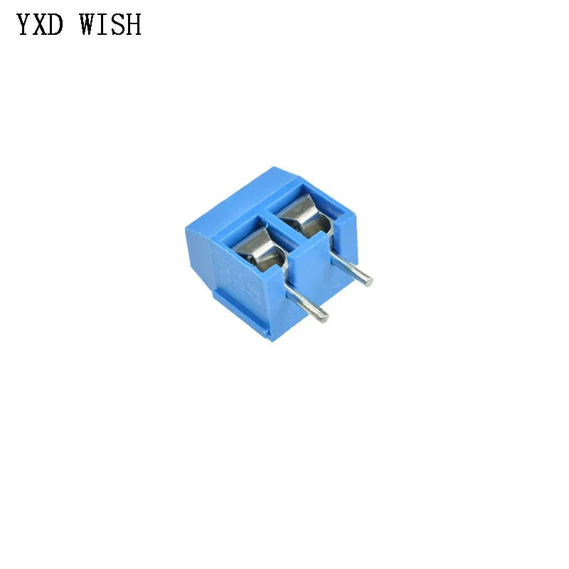 100pcs KF301 2P 3P 4P 5mm Screw Wire Terminal Block KF301-2P KF301-3/4P Pitch 5.0mm Straight Pin Spliceable PCB Cable Connector