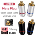 MMCX Male Plug Earphone Headphone Jack MMCX Connector for UE900 SE535 SE215 W10 W20 W30 DIY Accessories Black/Silvery