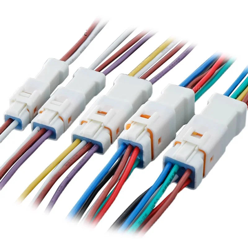 2P 3P 4P 6P 8P 0.6MM Waterproof Wire Connector Plug Male And Female Socket With Cable JST Connectors
