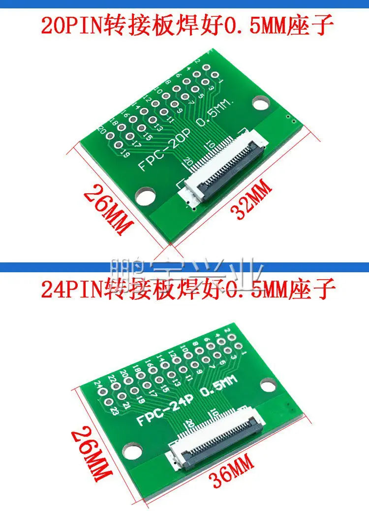 2pcs FPC FFC 0.5MM Pitch Conversion Board DIY PCB Board 4P~80P 6 8 10 20 24 26 30 34 40 50 60 P Connector For Cable Transfer