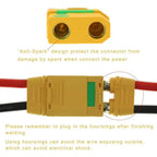 10 Pairs Amass XT90S XT90-S XT90 Connector Anti-Spark Male Female Connector for Battery, ESC and Charger Lead