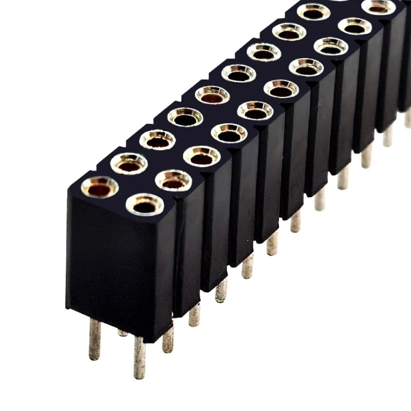 10pcs 2.54mm Dual Row PH7 Extra Plastic 2x2/4/8/10/15/20-40P Round PCB IC Crystal Transistor Hole Female Header Socket Connector