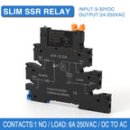 DC Control AC 6A Slim Interface Solid State Relay Module DIN SSR Slim Relay DC Control DC 41F-1Z-C2 SSR Relay DIN Rail