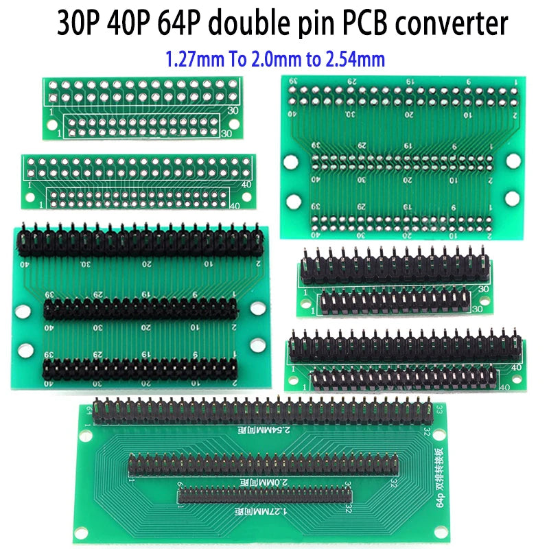 1Pcs 20P 30P 32P 40P Singer 1 Double 2 3 Row 1.0mm 1.25mm 1.5mm 1.27mm 2.0mm 2.54mm Pitch PCB Test Board Converter