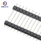 2.54mm Pitch Pin Header Single Row Male Breakaway PCB Board Connector Straight Pin Pinheader Plug 1*2P~40Pin