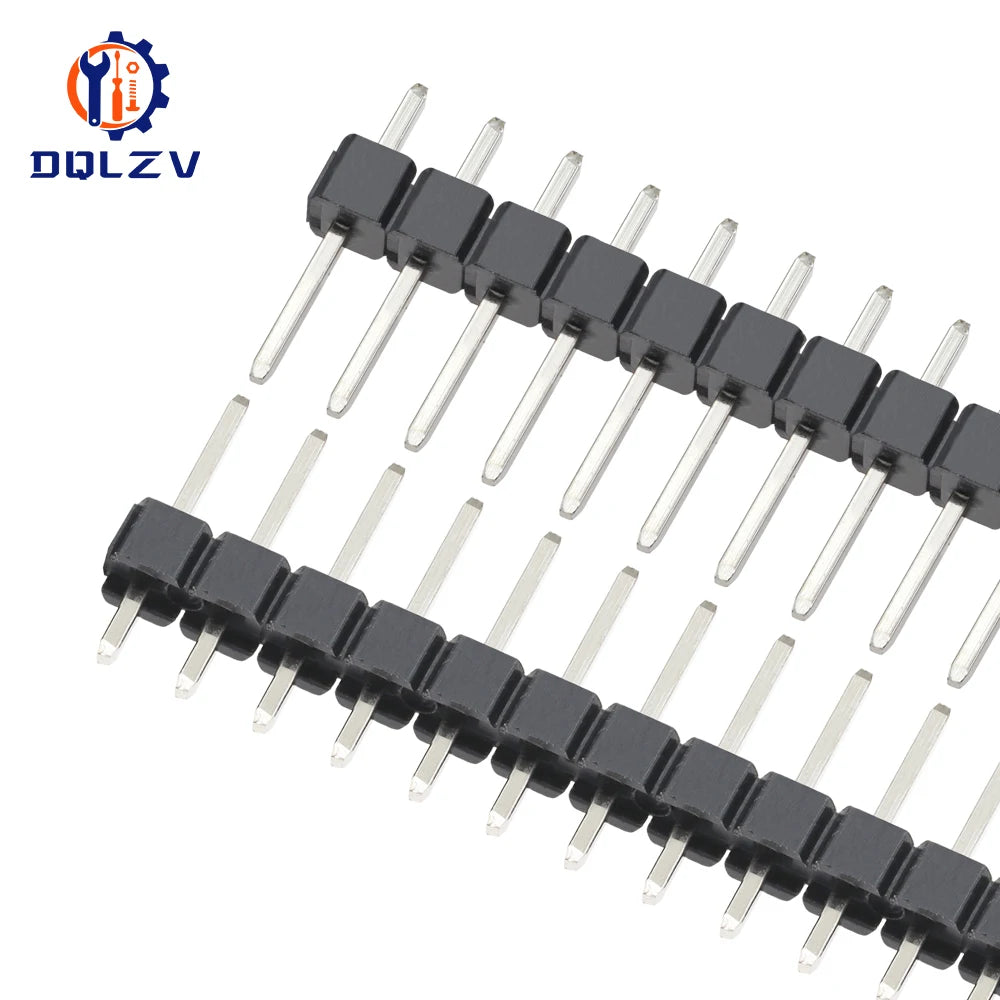2.54mm Pitch Pin Header Single Row Male Breakaway PCB Board Connector Straight Pin Pinheader Plug 1*2P~40Pin