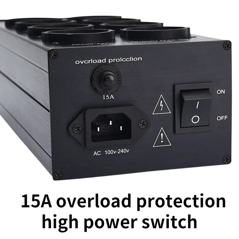 TP80 European Standard Power Filter 8-bit EU Power Purifier Socket Complex 2nd Level Filter Purifier Surge Protection