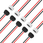 5/10PCS Type-C Female Chassis Waterproof 2P Solder Wire Type USB C Pigtail Cable Extension Power Cable USB-C Plug to 2 Pin Bare