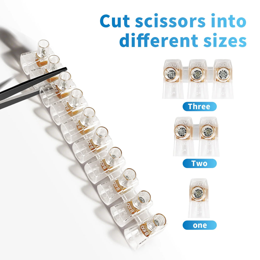 Dual Row 10-Position Terminal Block: White Screw Electric Barrier Strip with Self-Extinguish Feature, 380V Rated