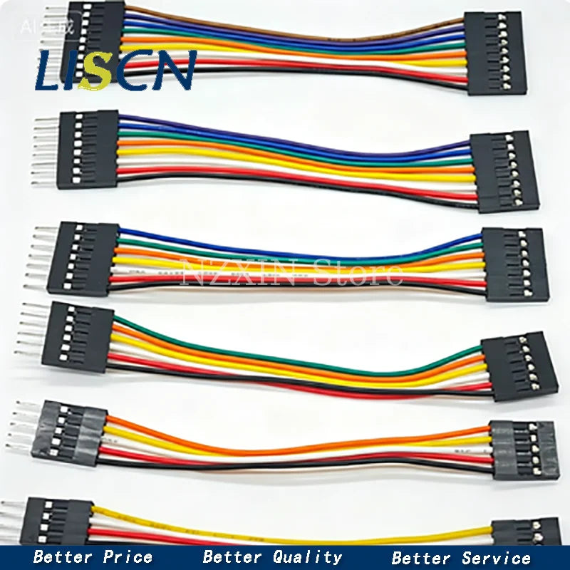 5PCS 2.54MM 2.54 Wire Dupont Line male to female 1P2 3 4 5 6 7 8 9 10 12 Pin Dupont cable connector JUMPER CABLE WIRE FOR PCB